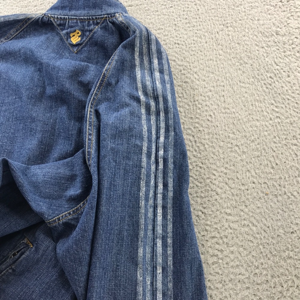 Vintage Rocawear Jacket Mens Extra Large Blue Denim Y2K Embroidered Rap Logo Zip - Picture 6 of 12
